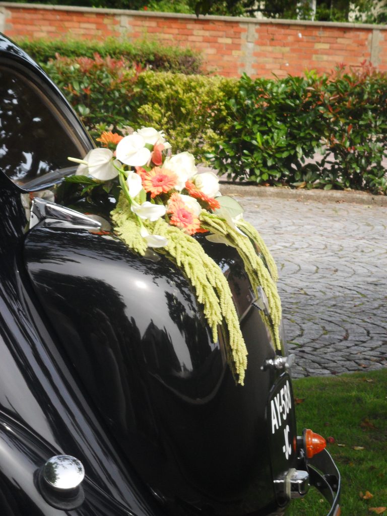 composition florale coffre mariage Bihorel