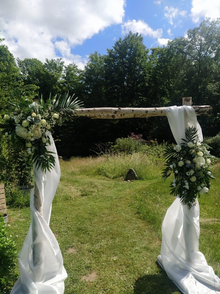 arche mariage blanc et vert Rouen