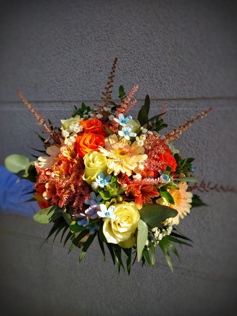 Bouquet de mariée festif et colorée Rouen