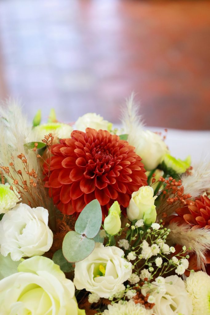Fleurs Baptême terracotta Rouen